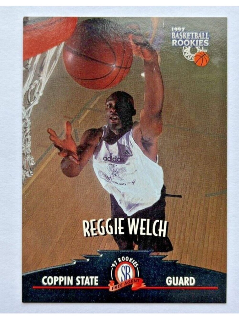 1997 Basketball Rookies Reggie Welch Card Coppin State Guard NBA Free Agent S234